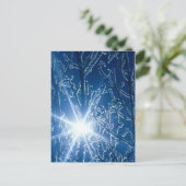 Auf einem schneebedeckten Abend durch Wälder stopp Postkarte (Stehend Vorderseite)