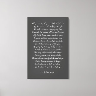 Auf einem schneebedeckten Abend, Robert Frost Leinwanddruck