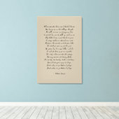 Auf einem schneebedeckten Abend, Robert Frost Leinwanddruck (Insitu (Holzboden))