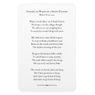 Auf einem schneebedeckten Abend von Woods Stopp by Magnet