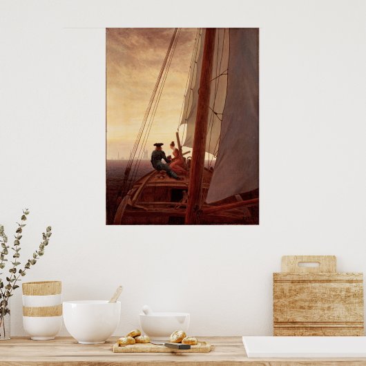 Auf einem Segelschiff Poster (Küche)