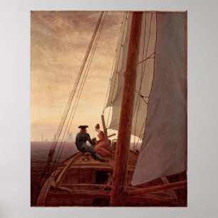 Auf einem Segelschiff Poster