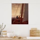 Auf einem Segelschiff Poster (Küche)