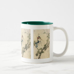 Auf einem Spinnenfaden sitzend Zweifarbige Tasse