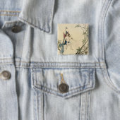 Auf einem Spinnengewirr sitzend Button (Beispiel)