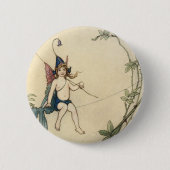 Auf einem Spinnengewirr sitzend Button (Vorderseite)