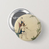 Auf einem Spinnengewirr sitzend Button (Vorne & Hinten)