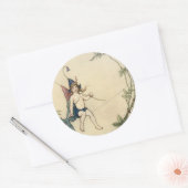 Auf einem Spinnengewirr sitzend Runder Aufkleber (Umschlag)