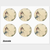 Auf einem Spinnengewirr sitzend Runder Aufkleber (Blatt)