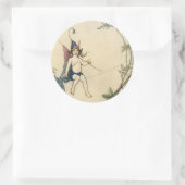 Auf einem Spinnengewirr sitzend Runder Aufkleber (Tasche)