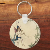 Auf einem Spinnengewirr sitzend Schlüsselanhänger (Vorderseite)