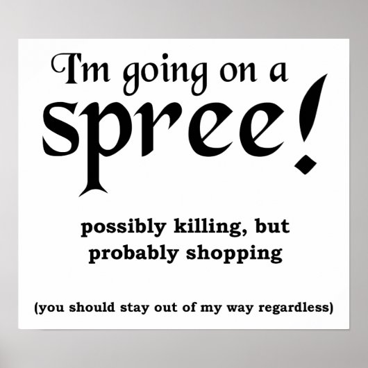 Auf einem Spree Funny Poster (Vorne)