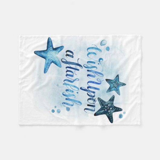 Auf einem Sternenfisch Fleecedecke (Vorderseite (Horizontal))