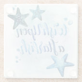 Auf einem Sternenfisch Glasuntersetzer (Rückseite)