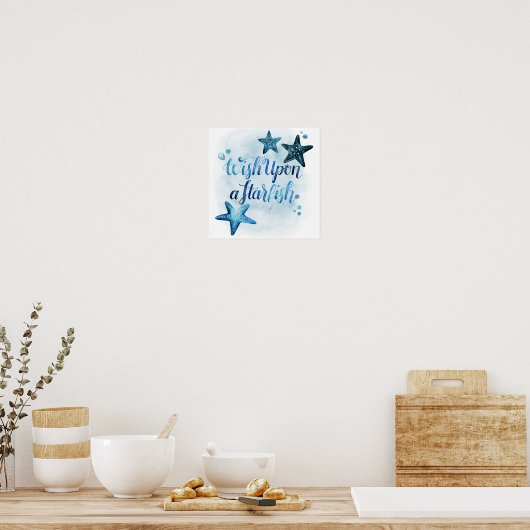 Auf einem Sternenfisch Poster (Küche)