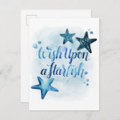 Auf einem Sternenfisch Postkarte (Vorne/Hinten)