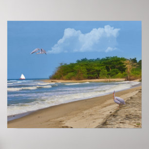 Auf einem Strand irgendwo Poster