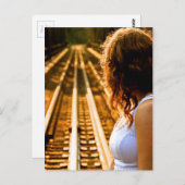 auf einem Zug gewartet Postkarte (Vorne/Hinten)