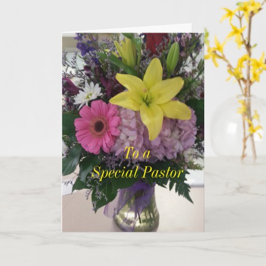 Auf einen besonderen Pastor Karte (Gelbe Blume)