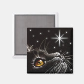 Auf einen Stern warten - Square Magnet (Vorderseite/Rückseite)