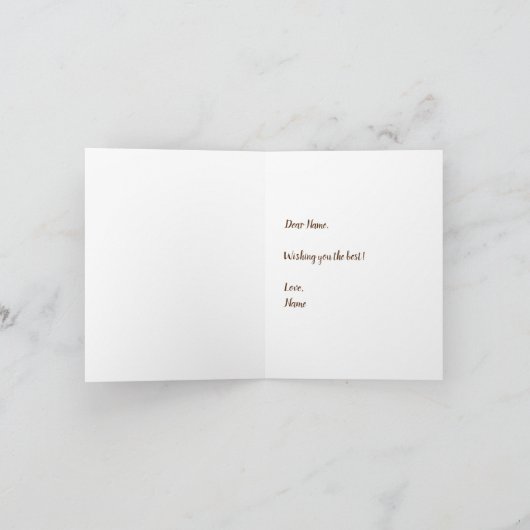 Auf einer Diätkarte (Innenseite)