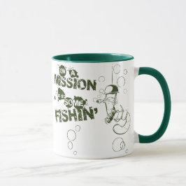 Auf einer Dienstreise, zum irgendeiner Fishin Tasse