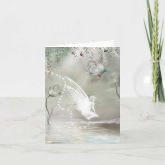 Auf einer grauer Morgen-leeren Karte (Vorderseite)