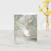 Auf einer grauer Morgen-leeren Karte (Gelbe Blume)