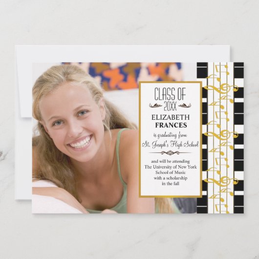 Auf einer Happy Note Foto Abschluss Ankündigung (Vorderseite)