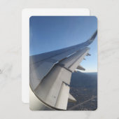 Auf einer Jet-Flugzeug-Note-Karte verlassen Dankeskarte (Vorne/Hinten)