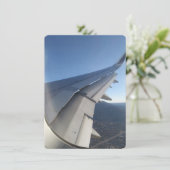 Auf einer Jet-Flugzeug-Note-Karte verlassen Dankeskarte (Stehend Vorderseite)