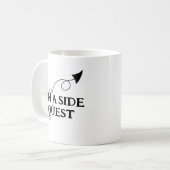 Auf einer Seite Quest lustige Mug Kaffeetasse (Vorderseite Links)