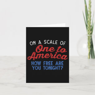 Auf einer Skala von einem nach Amerika am 4. Juli, Karte