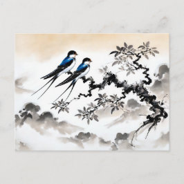 Auf einer Zweigstelle in chinesischer Tinte angebr Postkarte