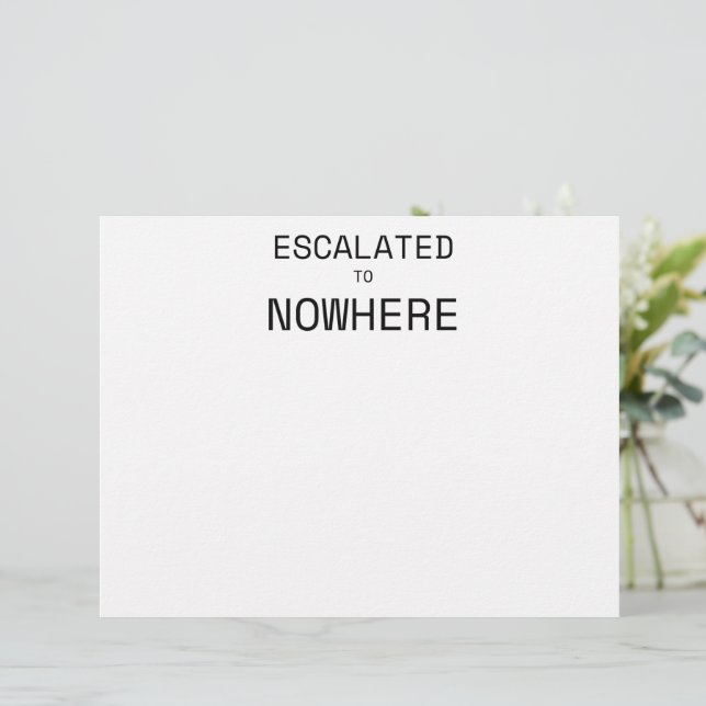 Auf Eskaliert zu Nirgendwo Minimalistischer Profi Briefbogen (Stehend Vorderseite)