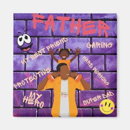 Auf euren Schultern ist Papa mein Held Magnet