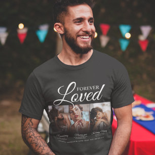 Auf ewig geliebtes Gedenk-T-Shirt mit 3 Fotos T-Shirt