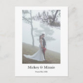 Auf ewig in Erinnerung Benutzerdefinierte Hochzeit Postkarte (Vorderseite)