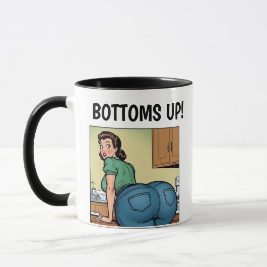 AUF EX! KAFFEETASSE FÜR MÄDCHEN MIT GROSSER HINTER (Links)