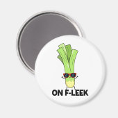 Auf Fleek Funny Veggie Leek Pub Magnet (Vorderseite/Rückseite)
