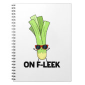 Auf Fleek Funny Veggie Leek Pub Notizblock (Vorderseite)