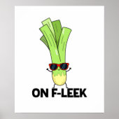 Auf Fleek Funny Veggie Leek Pub Poster (Vorne)