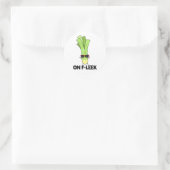 Auf Fleek Funny Veggie Leek Pub Runder Aufkleber (Tasche)