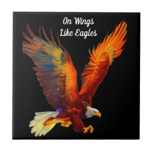 Auf Flügeln wie Adler Isaiah Bible Verse Fliese