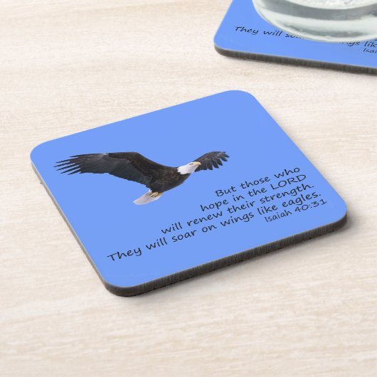 Auf Flügeln wie Adler-Untersetzer Untersetzer (Linke Seite)