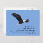 Auf Flügeln wie Adlerpostkarte Postkarte (Vorne/Hinten)