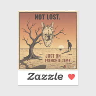 Auf Französisch Zeit Lustiges Französische Bulldog Aufkleber