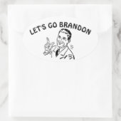 AUF GEHT'S BRANDON Oval Aufkleber (Tasche)