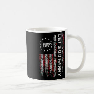 Auf geht's Harry Lustig Trump 2024 US-Flagge Vinta Kaffeetasse