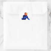 Auf geht's Jayhawk Runder Aufkleber (Tasche)